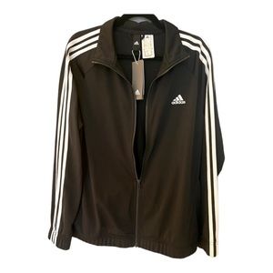 XL Adidas sweater Tracktop Black with White Stripes